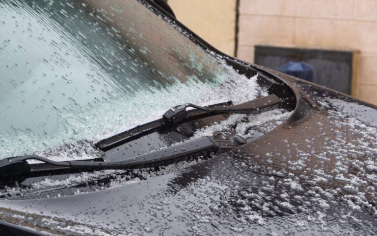 Protect windshield from hail
